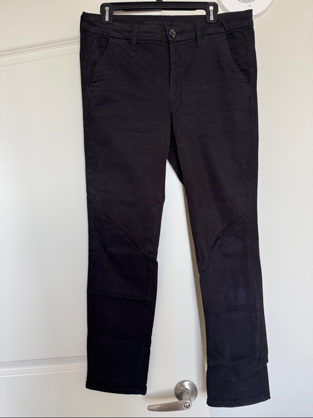 American Eagle Outfitters Black Slim Chinos - Classic Straight Fit